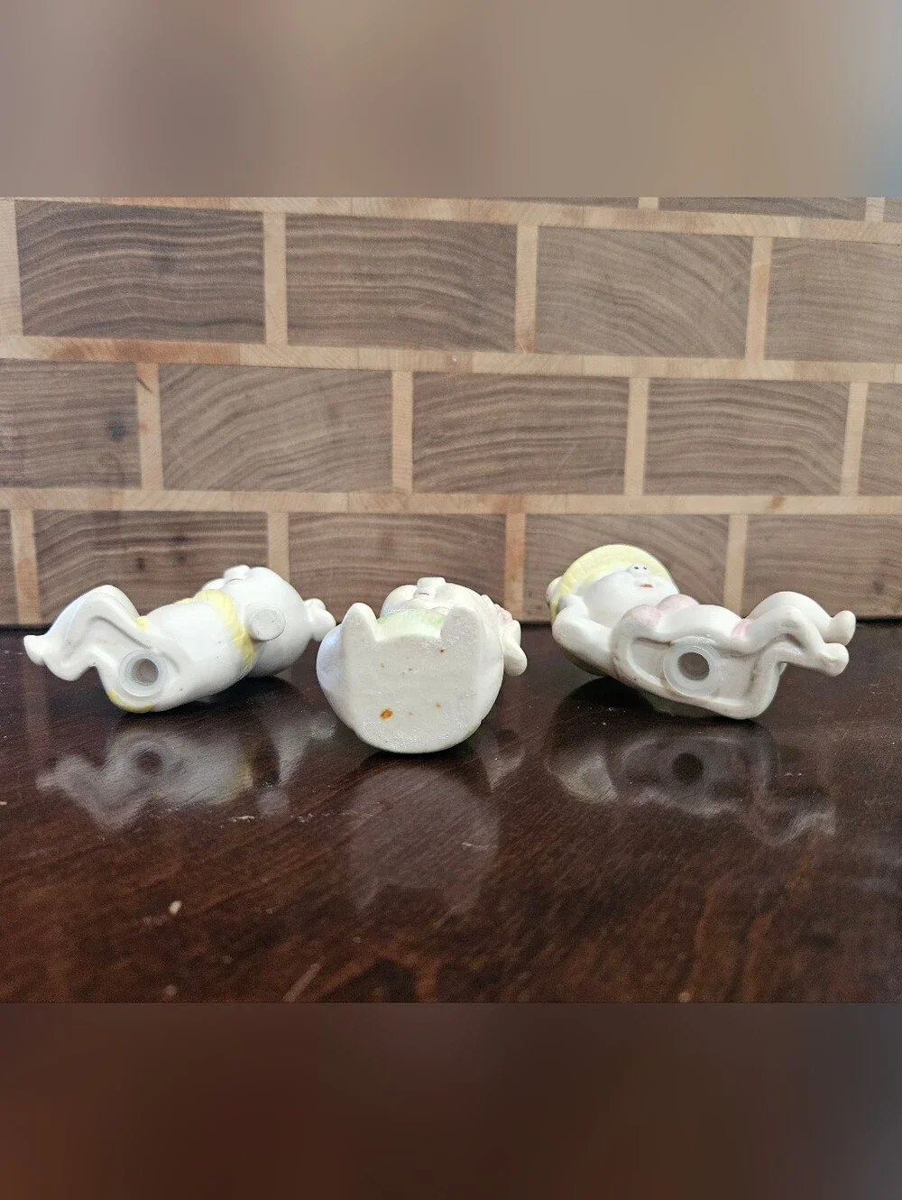 Vintage Bathing Beauty Pig Salt And Pepper Shakers With Toothpick Holder